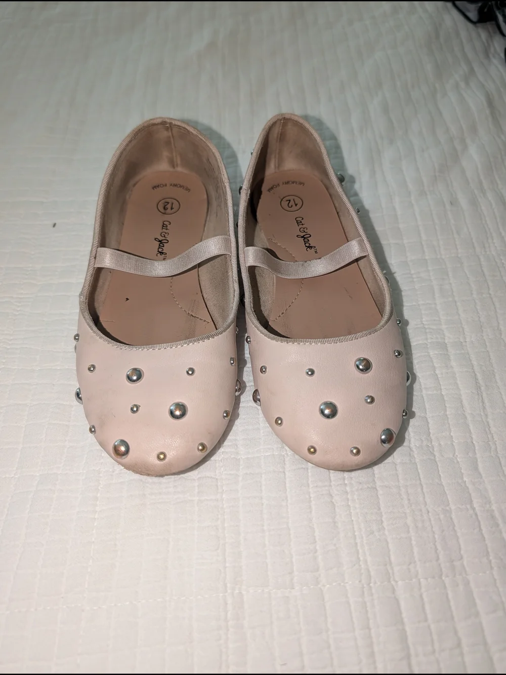 Cat & Jack Pink Studded Mary Jane Flats for Kids